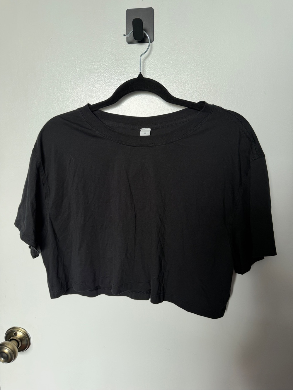 lululemon athletica Black Cropped Crewneck Tee - Picture 2 of 5